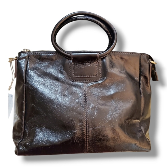 HOBO Sheila Medium Top handle Crossbody Shoulder Satchel Black Leather. - Picture 2 of 16